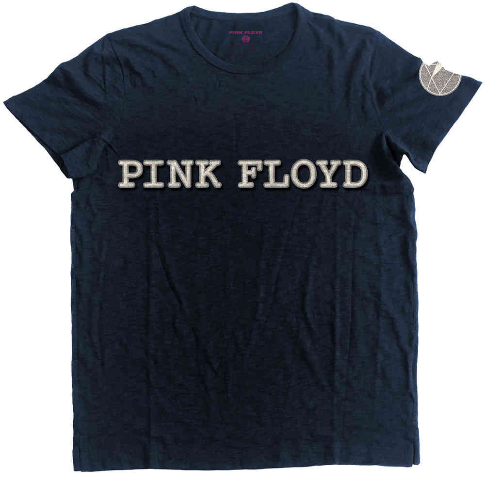 Pink Floyd - Logo & Prism Mens Tshirt - Blue